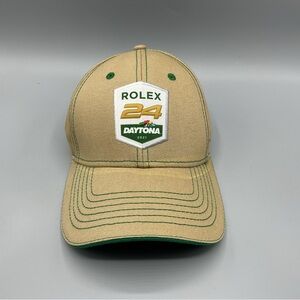 Rolex 24 Daytona Hat Cap Strap Back One Size Tan Auto Racing 2021